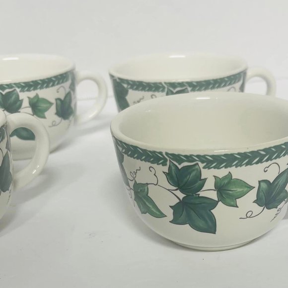 Set of coffee/tea cups Ivy Leaf Japan Cafe Classico Nancy Calhoun Vista Verde - Picture 2 of 5